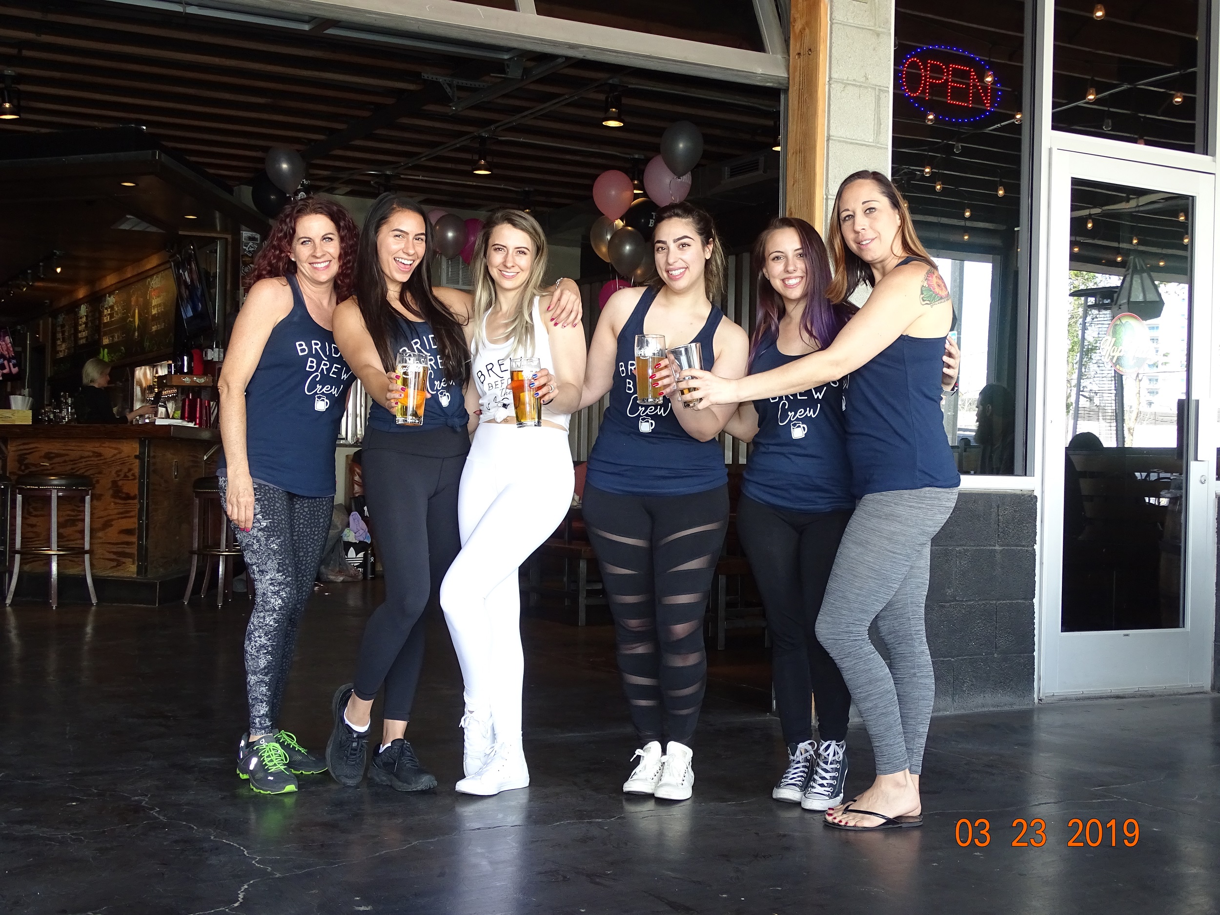 Alexa's Brewchelorette party at Hop Nuts Brewery Las Vegas - Beer Yoga